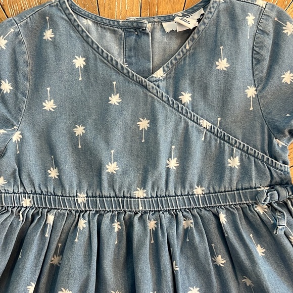 Chambray Palm Tree Dress 3T - Picture 2 of 4